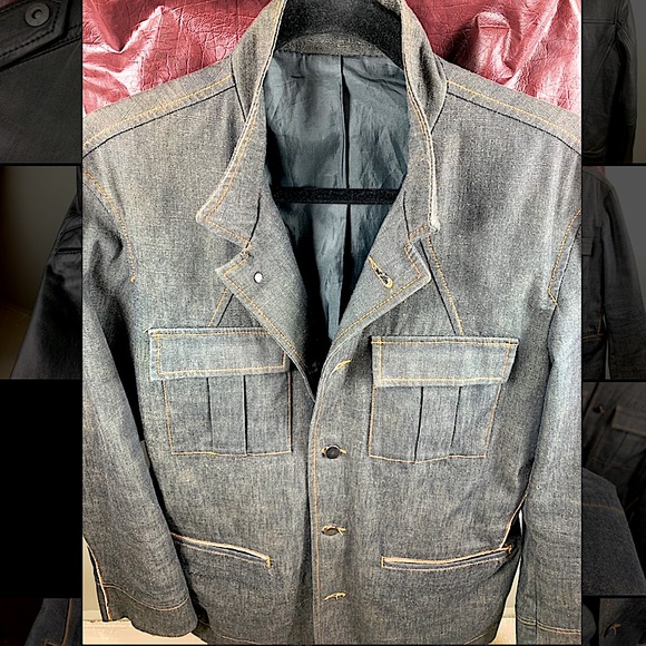 Light Fade Denim Classic/ Formal Jacket - Picture 2 of 14